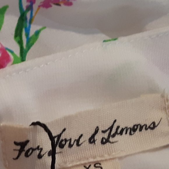 NWT FOR LOVE & LEMONS MABEL POLKA-DOT & ROSE PRINT MINI DRESS - Picture 7 of 9